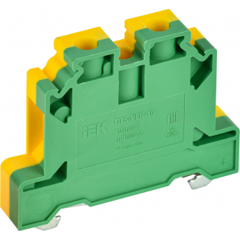 Колодка клеммная IEK CTS-PEN земля 10мм2 желто-зеленая Колодка клеммная IEK CTS-PEN земля 10мм2 желто-зеленая
