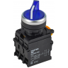 Переключатель с подсветкой на 2 положения IEK MASTER 1NO+1NC синий MI-SW60-11XD-3-14-2-K07