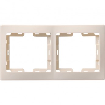 Рамка 2-местная горизонтальная IEK РГ-2-ККм КВАРТА кремовый - EMK20-K33-DM Рамка 2-местная горизонтальная IEK РГ-2-ККм КВАРТА кремовый - EMK20-K33-DM