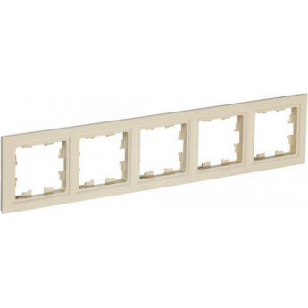 Рамка 5-м IEK BRITE РУ-5-БрКр бежевый BR-M52-K10 Рамка 5-м IEK BRITE РУ-5-БрКр бежевый BR-M52-K10