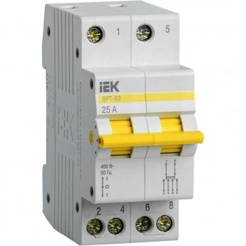 Выключатель-разъединитель трехпозиционный IEK ВРТ-63 2P 25А - MPR10-2-025 Выключатель-разъединитель трехпозиционный IEK ВРТ-63 2P 25А - MPR10-2-025